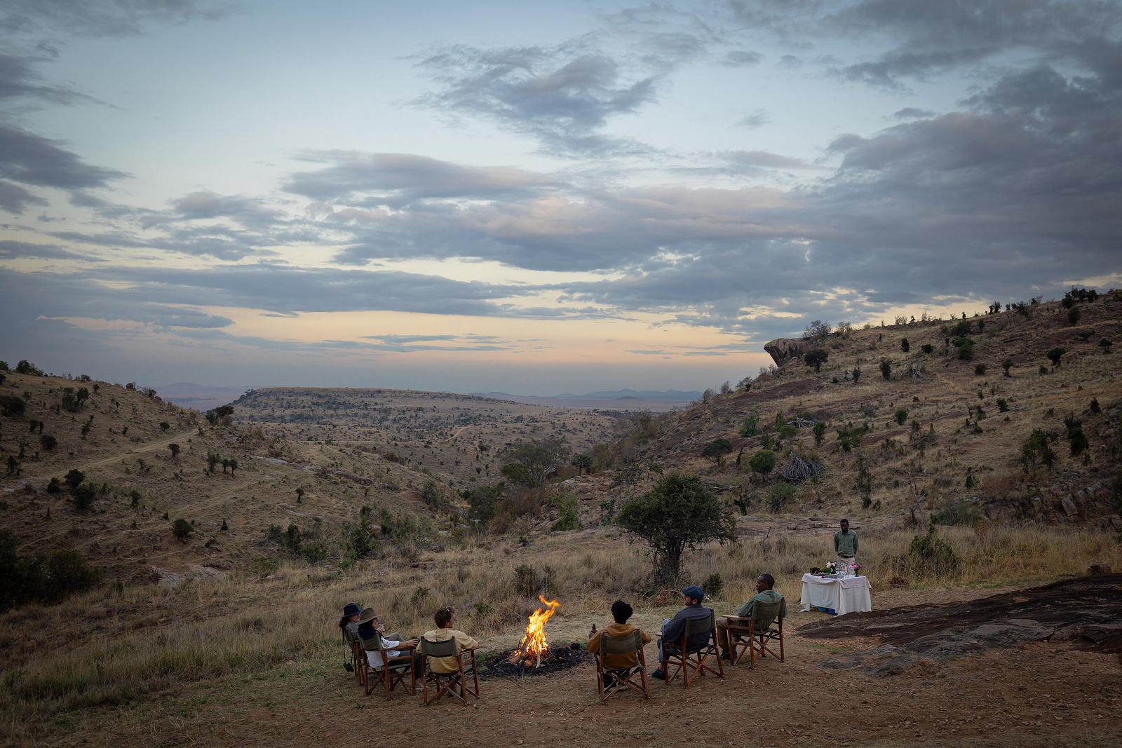 Borana Lodge Borana Lodge: Lagerfeuer mit weitläufigem Blick