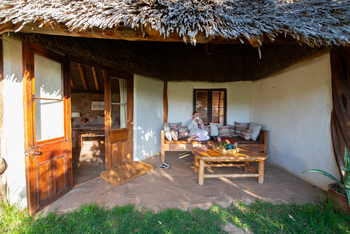 Borana Lodge Borana Lodge: Sonnengeschützte Terasse Room 3