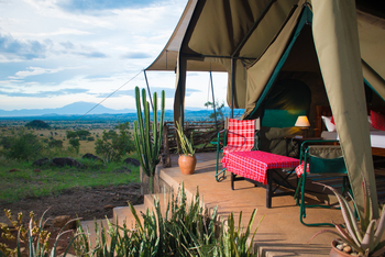 Kidepo Savannah Lodge: Safarizelt auf Plattform
