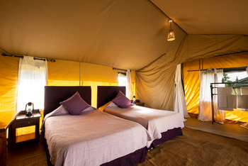 Mara Under Canvas: Zwei Einzelbetten