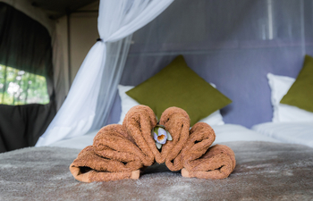 Nkasa Lupala Tented Lodge: Handtücher