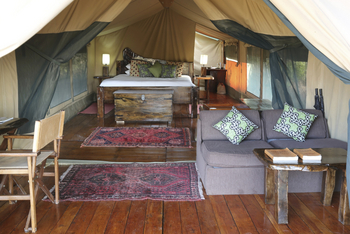 Lemala Manyara: Blick in ein Zelt