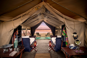Zambezi Expeditions: Interior Gästezelt von innen