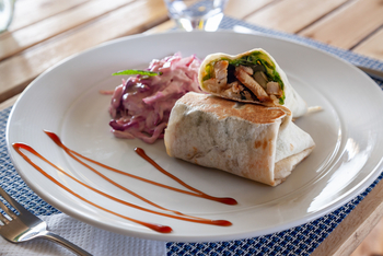 Cosmoledo Eco Camp: Chicken Wrap