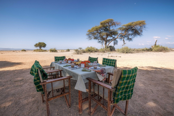 Elewana Tortilis Camp: Frühstückstisch