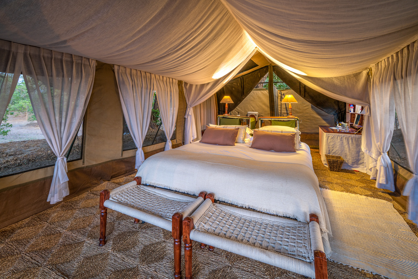 John's Camp John's Camp: Gästezelt - Interieur