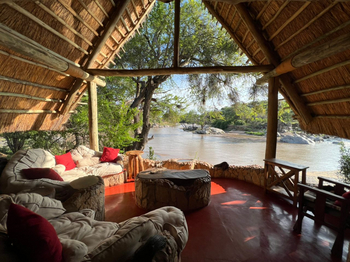 Mwagusi Safari Camp: Blick aus einer Banda
