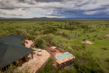 Hemingways Ol Seki Mara: Zentralbereich von oben