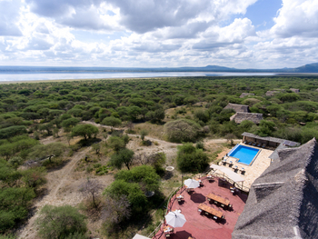 Lake Burunge Tented Lodge: Zentralbereich von oben