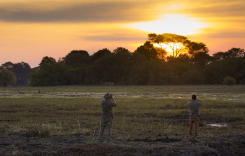 Ntemwa Busanga Bushcamp Ntemwa Busanga Bushcamp: Sonnenuntergang am Rand der Sümpfe