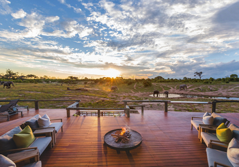 Savute Safari Lodge: Sonnenuntergang