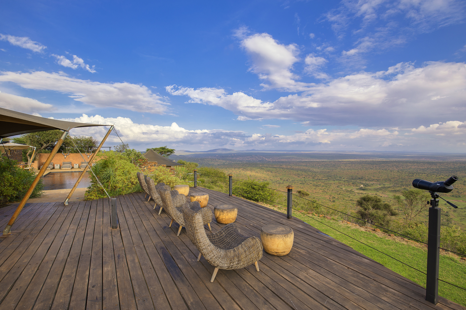 Elewana Loisaba Tented Camp Elewana Loisaba Tented Camp: Deck mit Aussicht