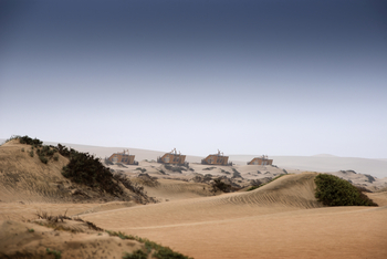 Shipwreck Lodge: Gästeunterkünfte von außen