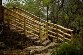 Adere Safari Lodge: Aufgang zur Terrasse