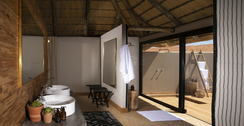 Kwessi Dunes: Badezimmer mit Outdoor-Dusche