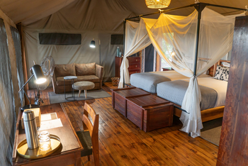 Linyanti Ebony Linyanti Ebony: Blick ins Zelt