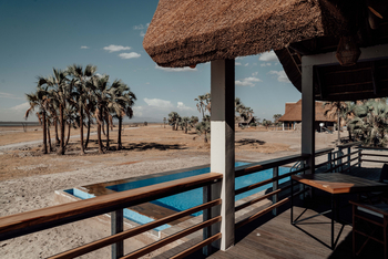 Maramboi Tented Lodge: Palmen vor einer Suite