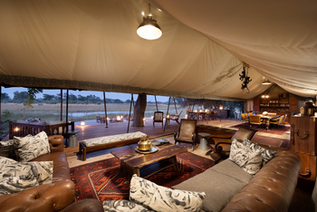 Okavango Explorers Camp Okavango Explorers Camp: Blick auf dem Spillway