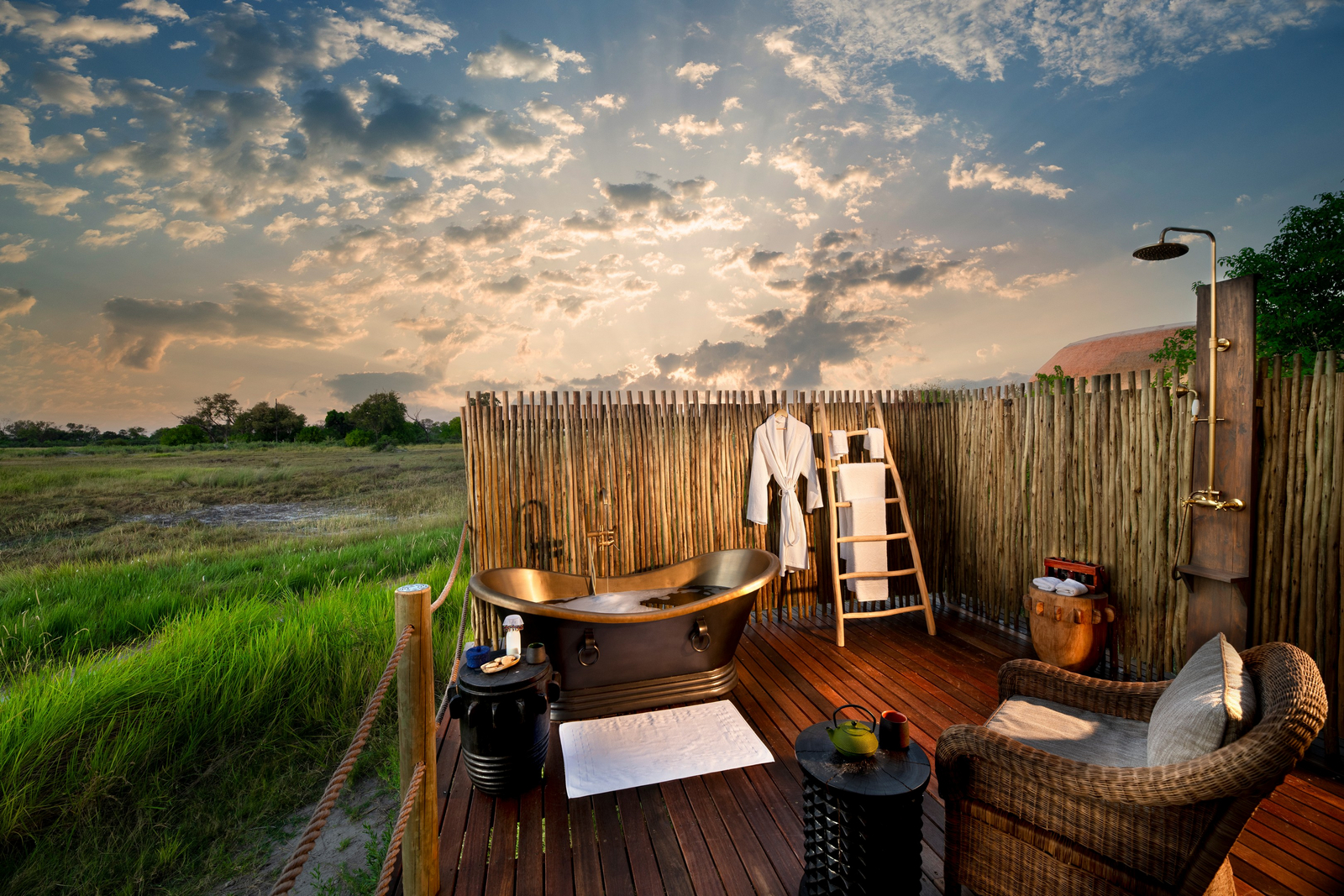 Atzaro Okavango Camp Atzaro Okavango Camp: Outdoor Bath