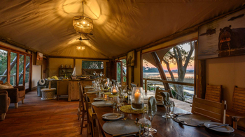 Jacana Camp: Speisesaal