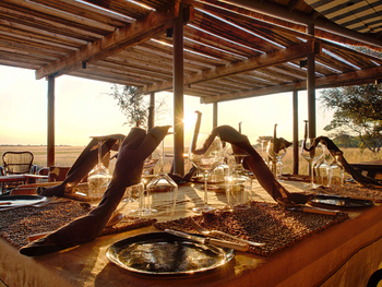 King Lewanika Lodge: Gedeckter Tisch