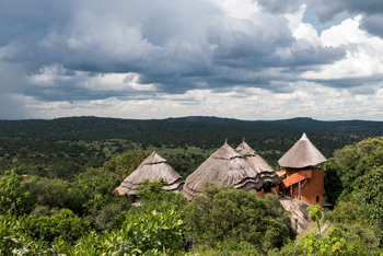 Mihingo Lodge: Reetdächer