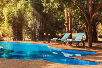 Jaagir Manor: Liegestühle am Pool