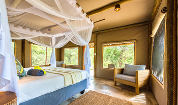 Leopard Plains: Gästezeltinterieur