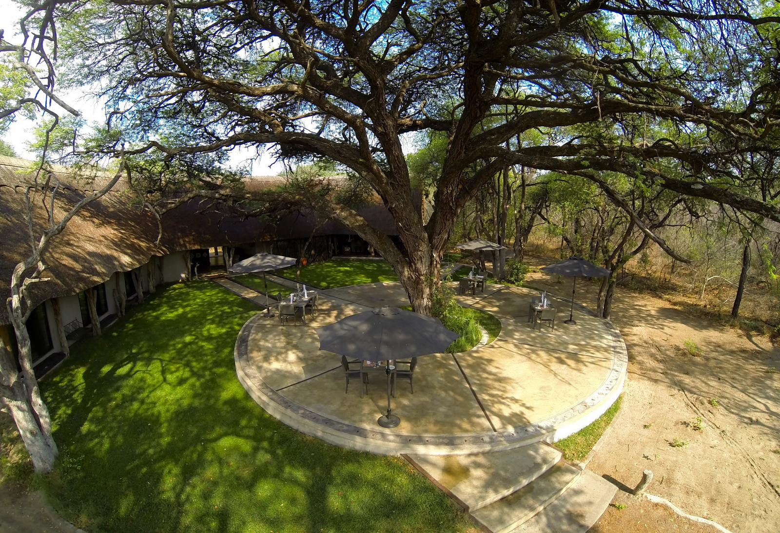 Camelthorn Lodge Camelthorn Lodge: Terasse mit Lodge Zugang