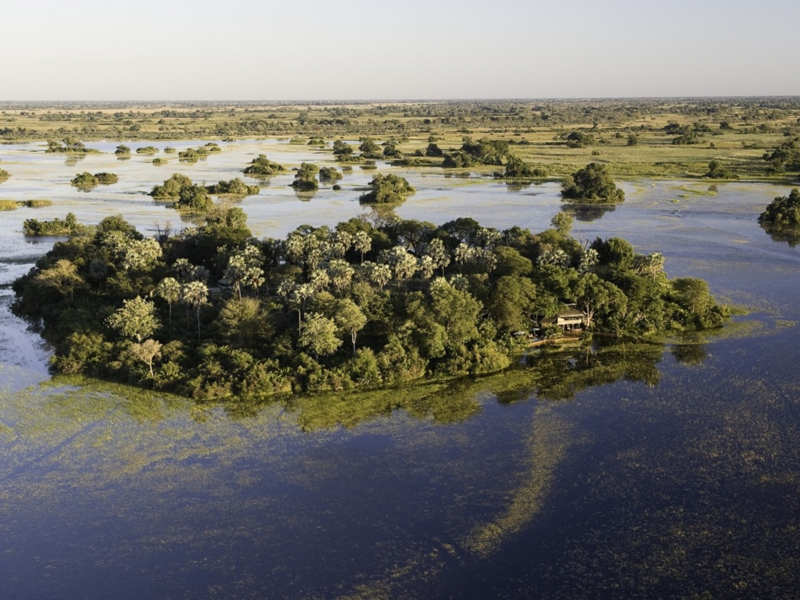 Jacana Camp aus der Luft Jacana Camp aus der Luft