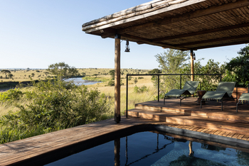 Singita Mara River Tented Camp: Blick Richtung Mara River