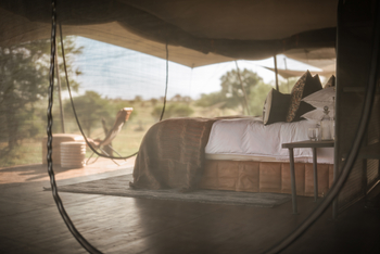 Siringit Migration Camp: Vergittertes Fenster