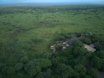 Elerai Camp: Hauptgebäude Vogelperspektive