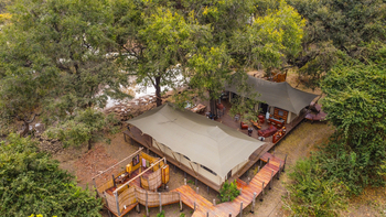 Painted Dogs Lagoon Camp: Luftbild