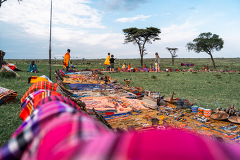 Tangulia Mara Camp: Marktbesuch während Dorfbesichtigung