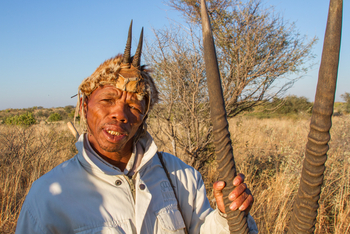 Tau Pan Camp Tau Pan Camp: Scuba mit Kopfschmuck