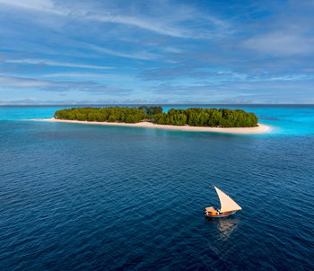 andBeyond Mnemba Island Lodge: Luftbild der Insel