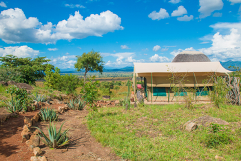 Kidepo Savannah Lodge: Safarizelt am Rand der Savanne