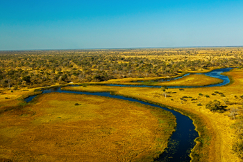 Selinda Camp: Spillway Luftbild