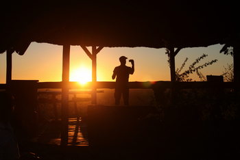 Okutala Lodge: Sonnenuntergang