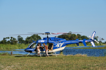 Xigera Safari Lodge Xigera Safari Lodge: Helilandung