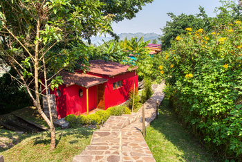 Chameleon Hill Forest Lodge: Steinweg zu Gästeunterkünften