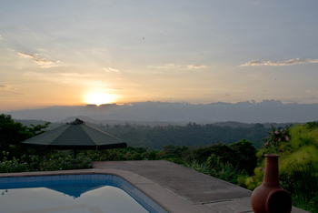 Ndali Lodge: Ausblick vom Pool