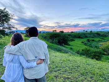 Ishasha Wilderness Camp: Abendstimmung