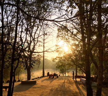 Shergarh Tented Camp: Frühstück an einem frischen Morgen