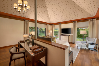 The Oberoi Vindhyavilas Wildlife Resort: Schreibtisch