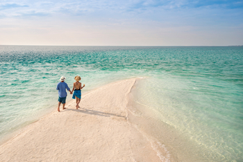 andBeyond Benguerra Island: Sandbank bei Ebbe