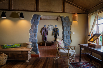 Volcanoes Virunga Lodge: Zugang zum Bad