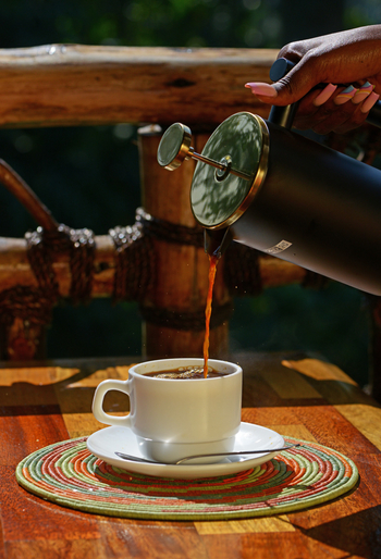 Mahogany Springs Safari Lodge: Frischer Kaffee
