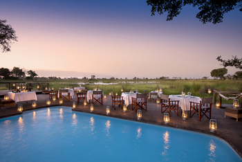 Nxabega Okavango Tented Camp: Poolterrasse